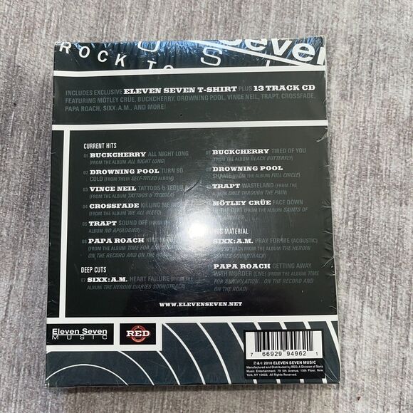 Eleven Seven Music Rock To The Core New Rock Tour Vtg Tshirt - Picture 2 of 2